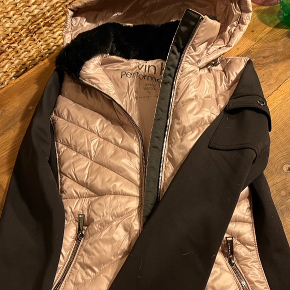 Calvin Klein Performance puffer jacket. Size 6. Rose gold and black color. - Picture 9 of 11